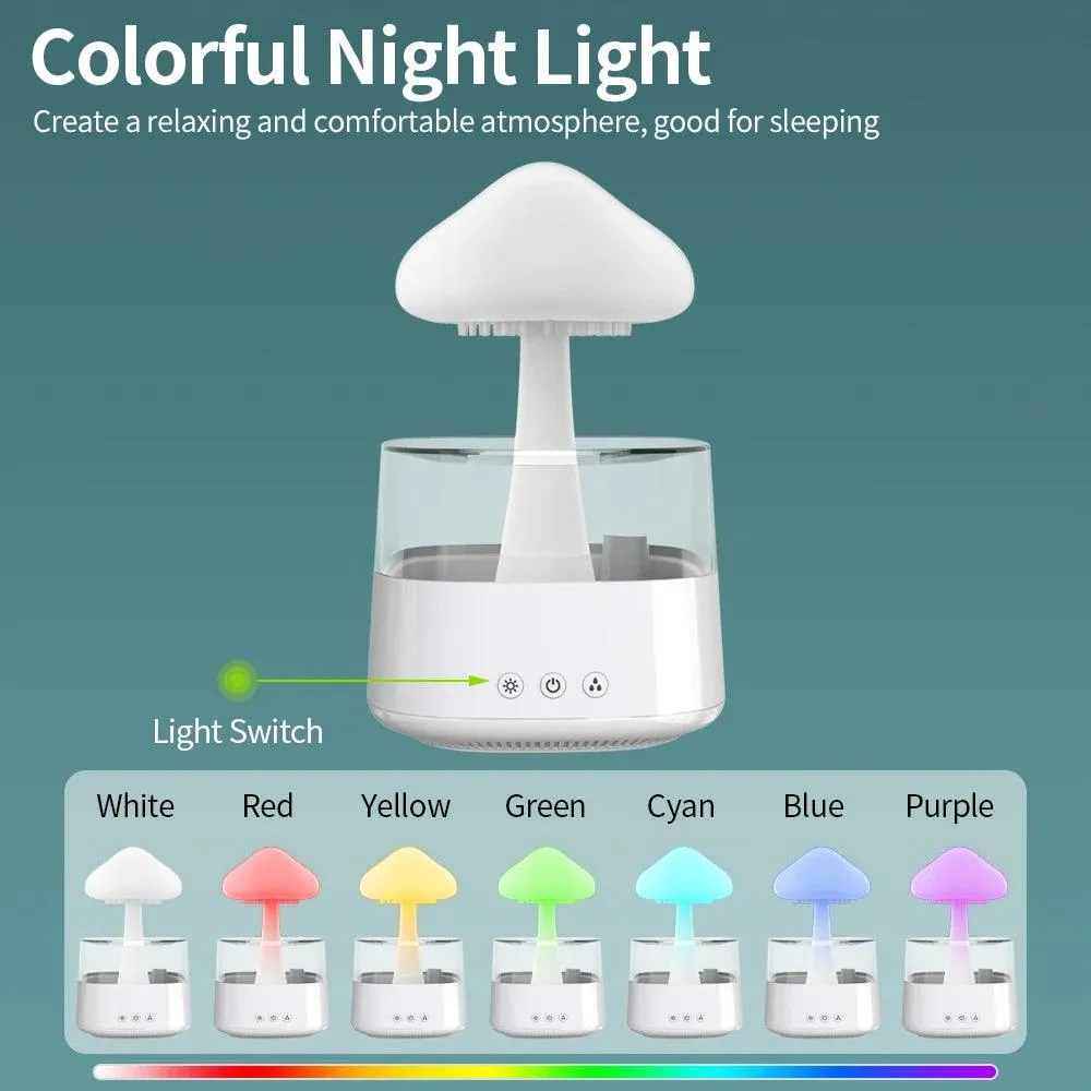 Relax Rain Diffuser Humidifier Raindrop Aromatherapy Machine Colorful