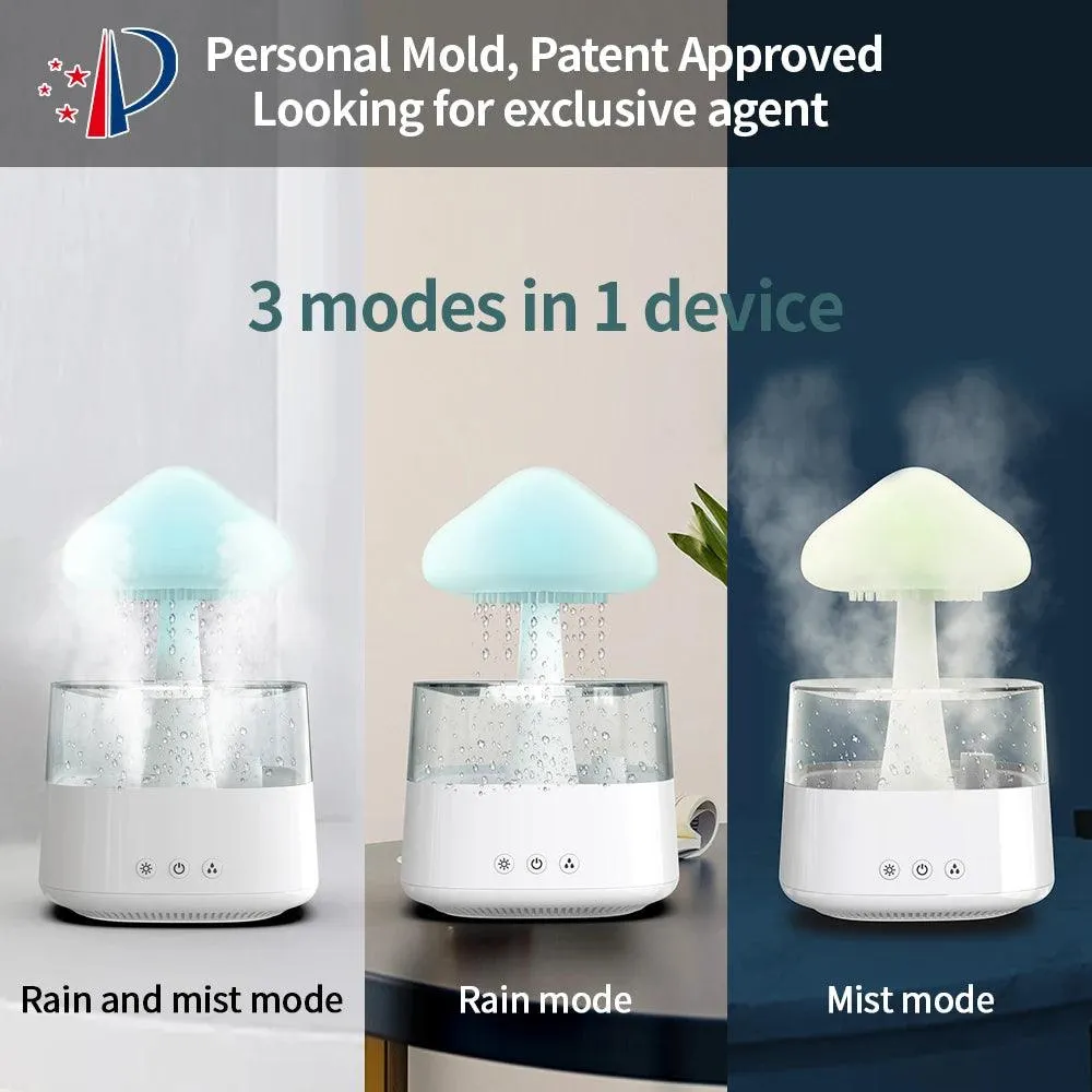 Relax Rain Diffuser Humidifier Raindrop Aromatherapy Machine Colorful