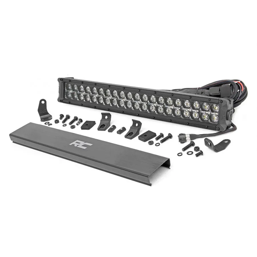 Rough Country Black Series LED Light Bar 20" Dual Row - Cool White DRL | Universal