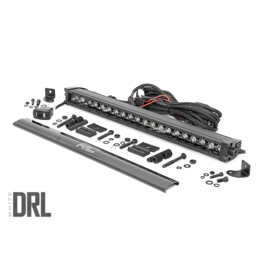 Rough Country Black Series LED Light Bar 20" Single Row - Amber DRL | Universal