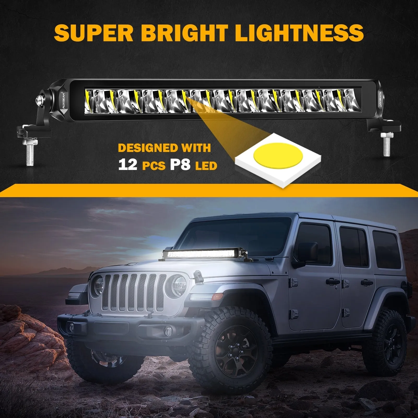 SP-basic Series 12 Inch 60W 6600LM Single Row Off Road LED Light Bar