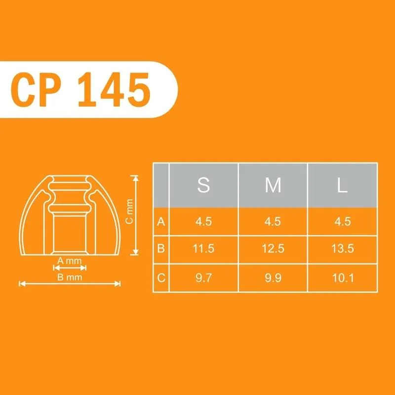 SpinFit CP145 Eartips for 5-6mm Nozzle