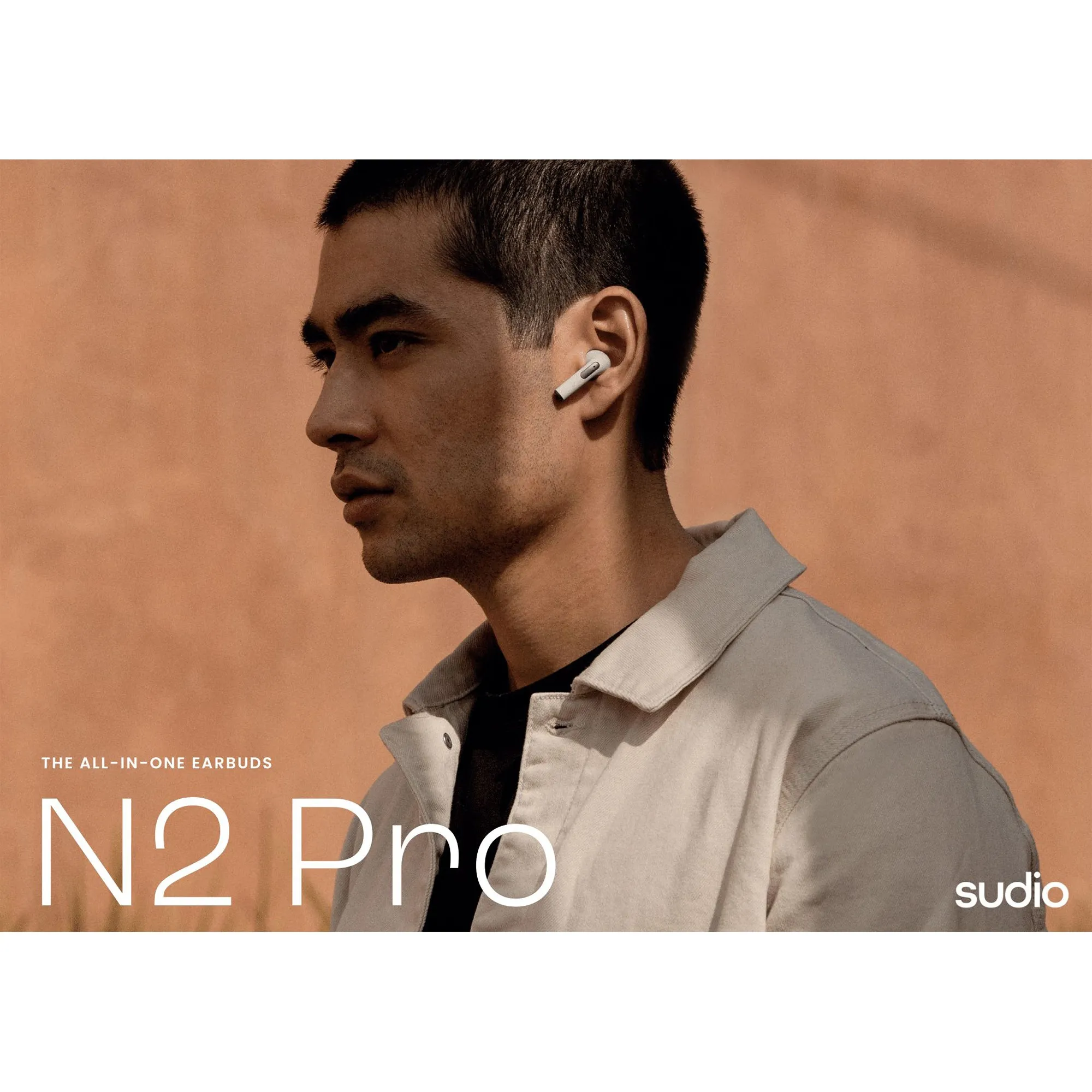 Sudio N2 Pro - Wireless Earbuds with Active Noise Cancelling IPX4 Water Resistant - White