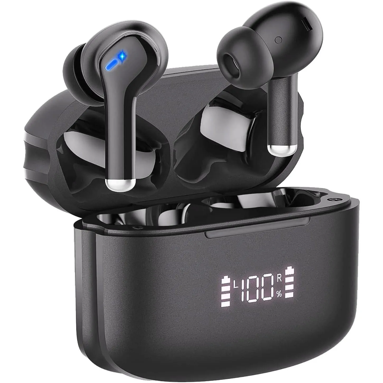 TWS Wireless BT Earbuds Noise Reduction Headphones HiFi Stereo Earphones In Ear Headset With Mic And LED Power Display Charging Case