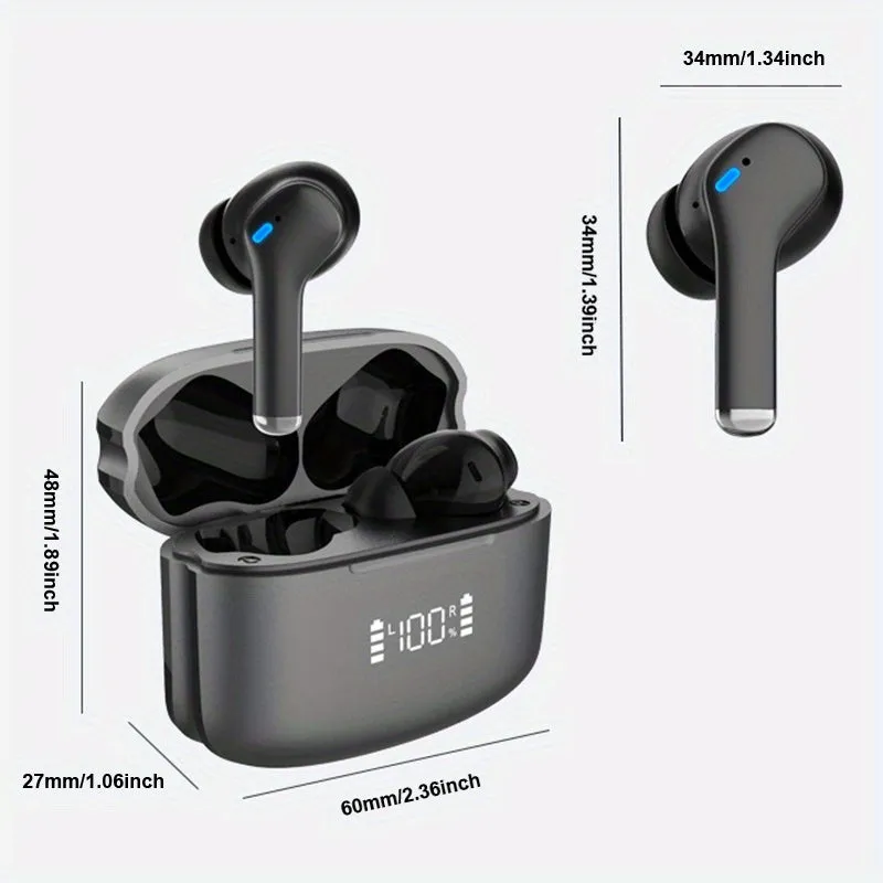 TWS Wireless BT Earbuds Noise Reduction Headphones HiFi Stereo Earphones In Ear Headset With Mic And LED Power Display Charging Case